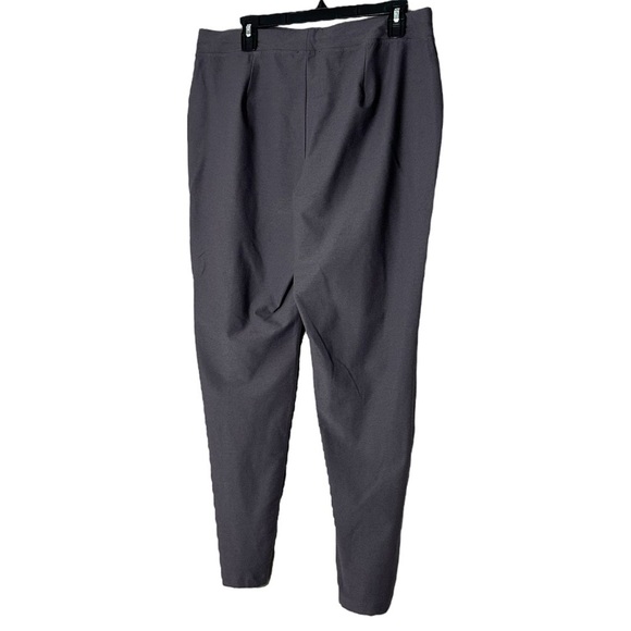 NWT Eileen Fisher Gray Washable Stretch Crepe Pant Slim Fit Ankle Length Size XL - Picture 10 of 11